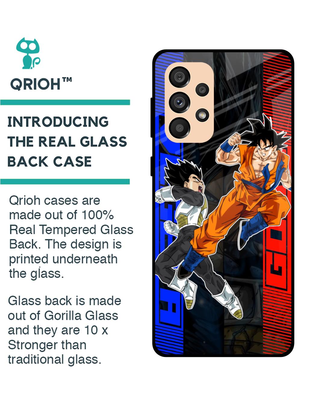 Shop Anime Fight Premium Glass Case for Samsung Galaxy A33 5G (Shock Proof,Scratch Resistant)-Back