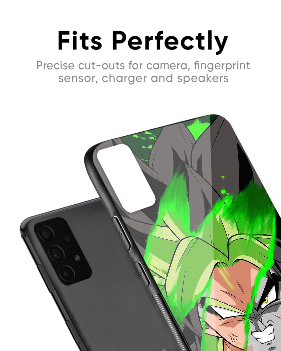 Shop Anime Green Splash Premium Glass Case for OnePlus 11 5G (Shock Proof, Scratch Resistant)-Back