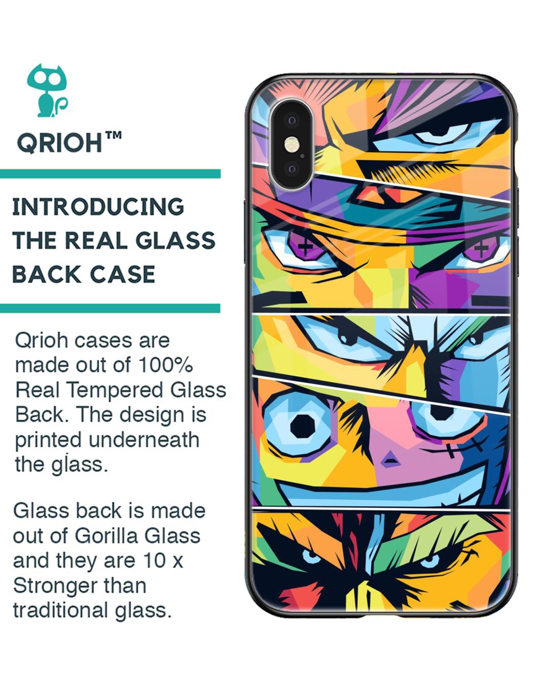 Shop Anime Legends Premium Glass Case for Apple iPhone X (Shock Proof,Scratch Resistant)-Back