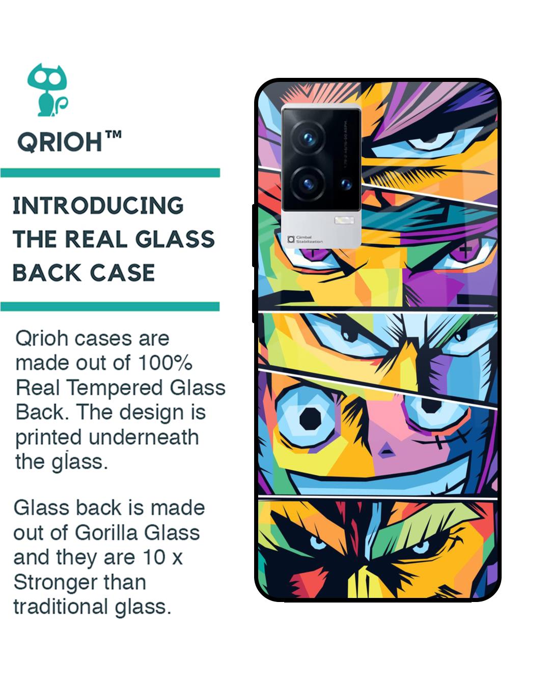 Shop Anime Legends Premium Glass Case for IQOO 9 5G (Shock Proof,Scratch Resistant)-Back