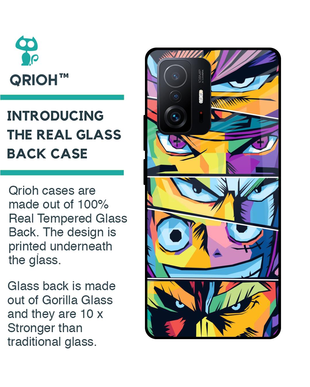 Shop Anime Legends Premium Glass Case for Mi 11T Pro 5G (Shock Proof,Scratch Resistant)-Back