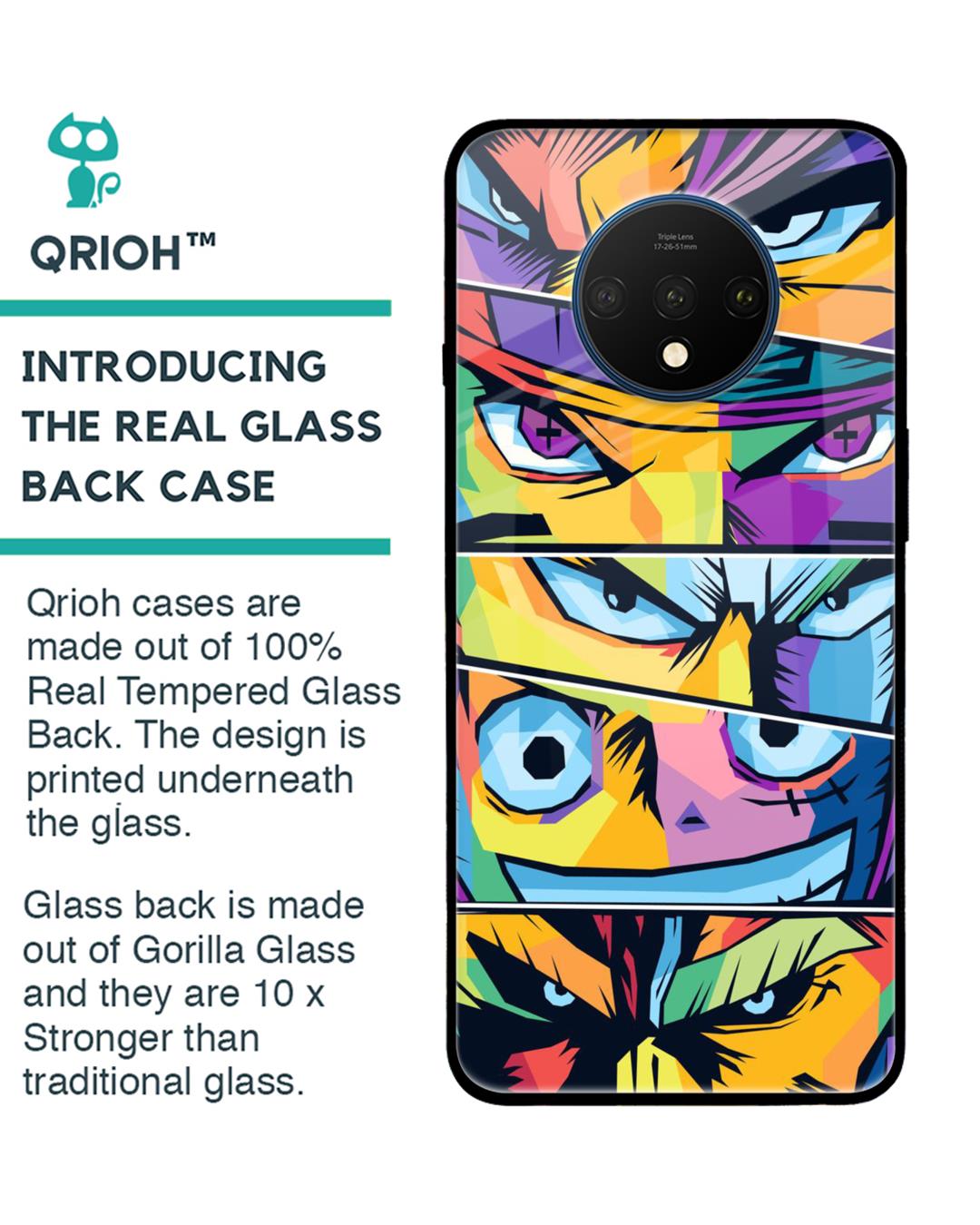 Shop Anime Legends Premium Glass Case for OnePlus 7T (Shock Proof,Scratch Resistant)-Back