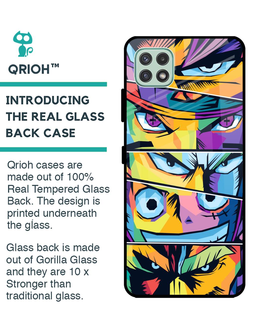 Shop Anime Legends Premium Glass Case for Samsung Galaxy A22 5G (Shock Proof,Scratch Resistant)-Back