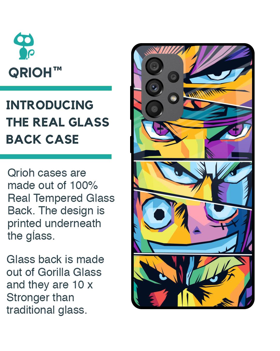 Shop Anime Legends Premium Glass Case for Samsung Galaxy A73 5G (Shock Proof,Scratch Resistant)-Back