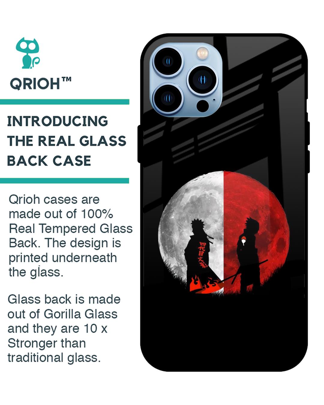 Shop Anime Red Moon Premium Glass Case for Apple iPhone 13 Pro (Shock Proof,Scratch Resistant)-Back