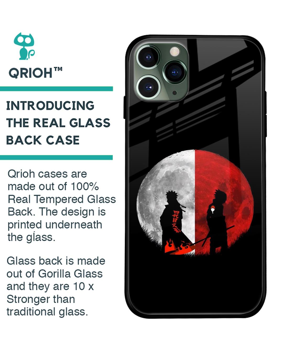 Shop Anime Red Moon  Premium Glass Case for iPhone 11 Pro Max (Shock Proof, Scratch Resistant)-Back