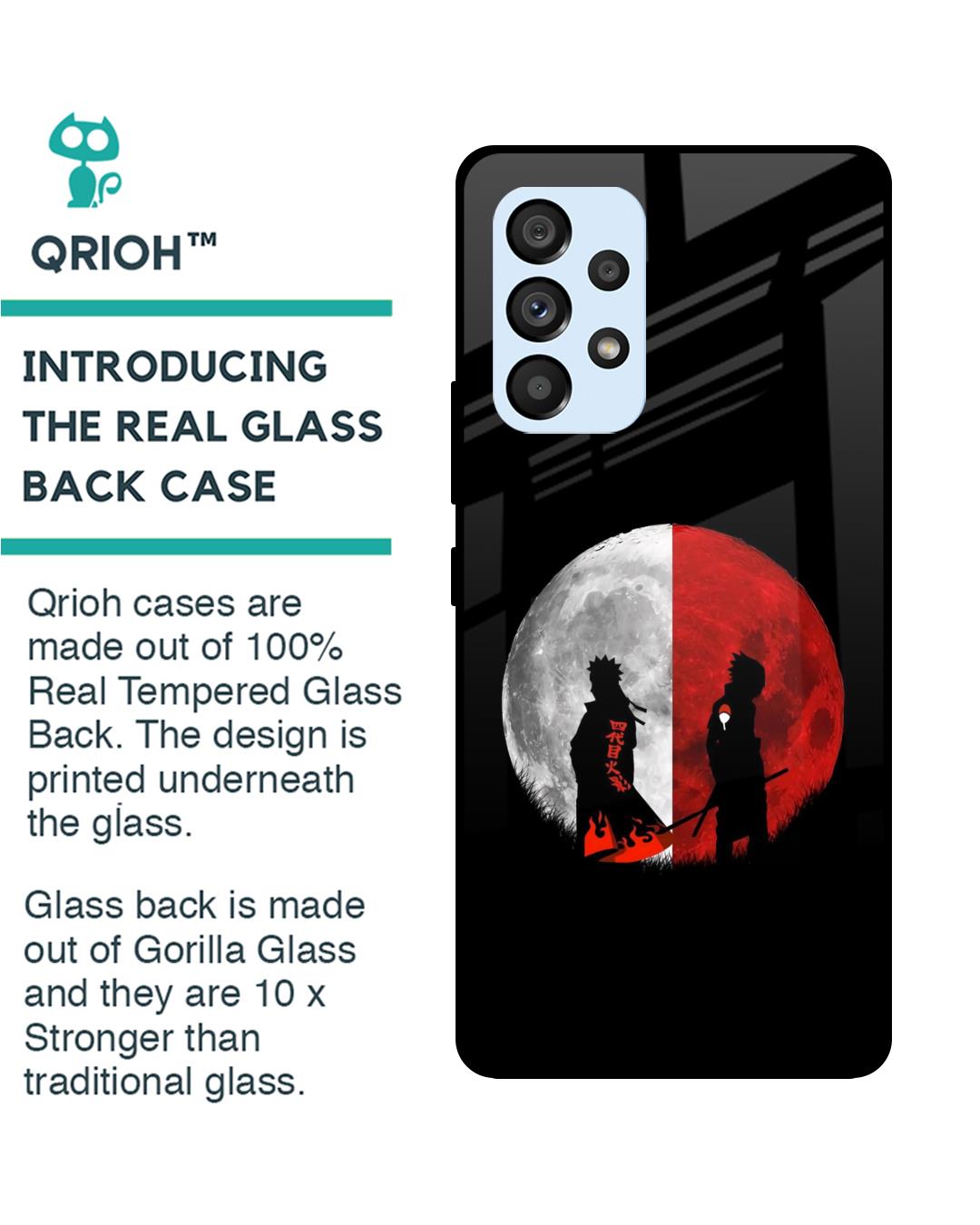 Shop Anime Red Moon Premium Glass Case for Samsung Galaxy A53 5G (Shock Proof,Scratch Resistant)-Back
