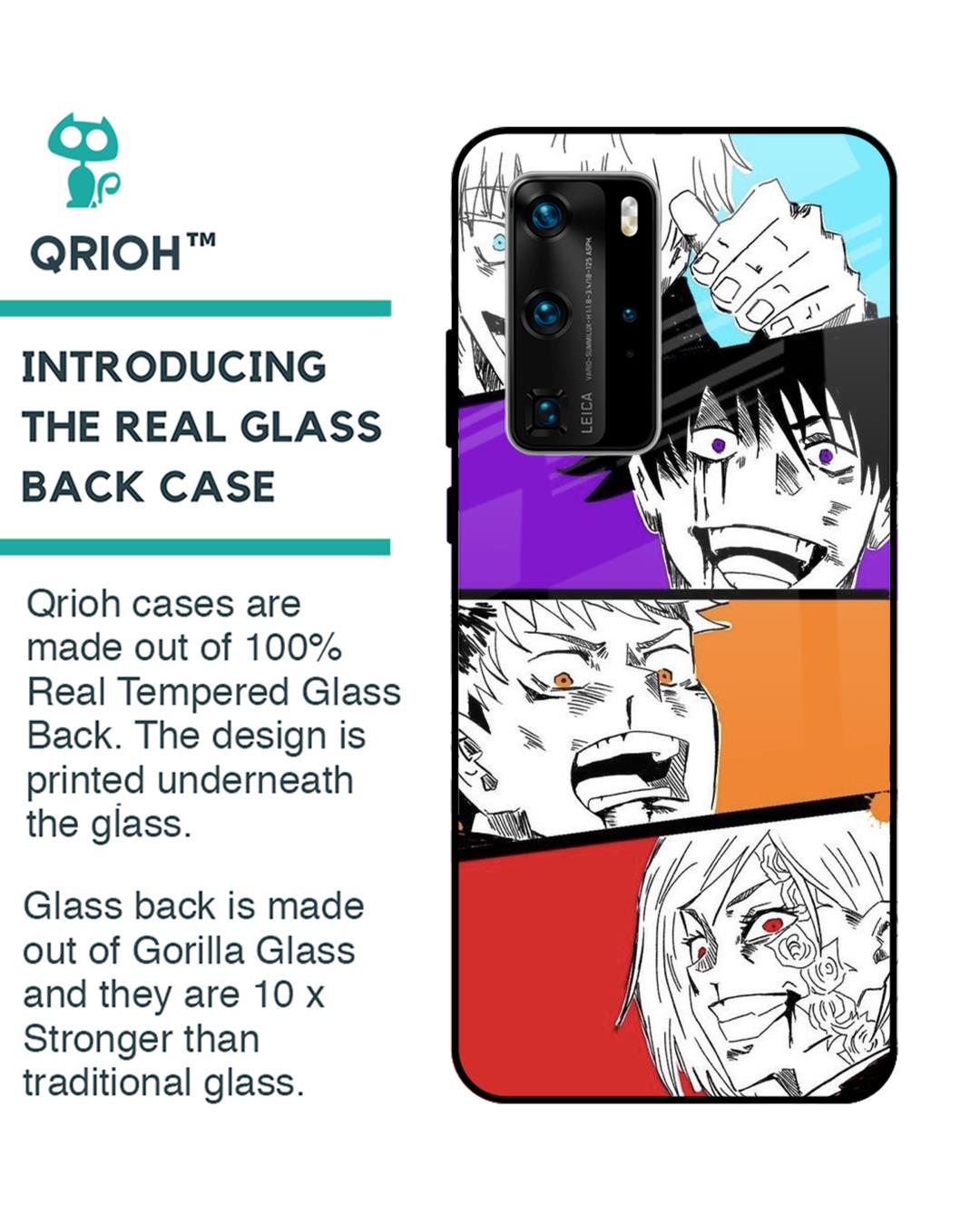 Shop Anime Sketch forPremium Glass Case for Huawei P40 Pro (Shock Proof, Scratch Resistant)-Back