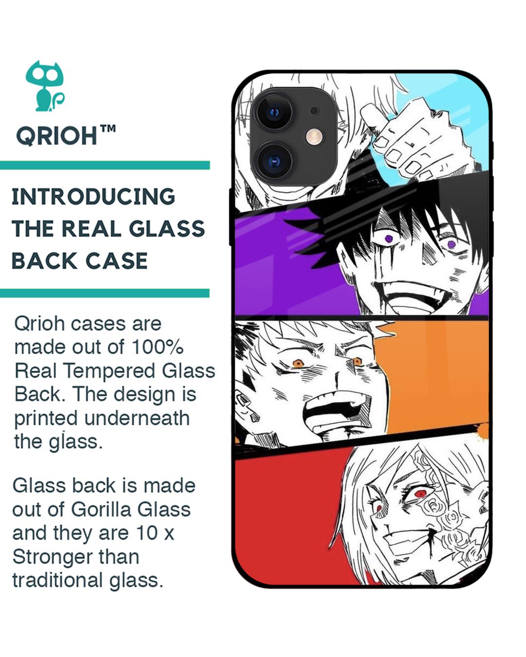 Shop Anime Sketch Premium Glass Case for Apple iPhone 12 Mini (Shock Proof,Scratch Resistant)-Back