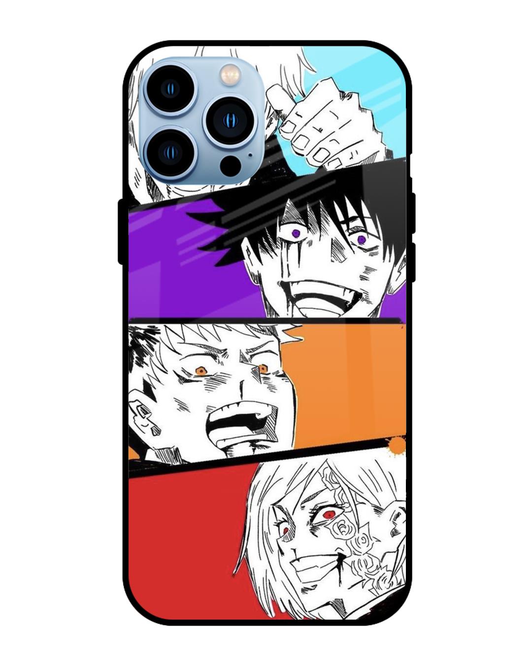 Shop Anime Sketch Premium Glass Case for Apple iPhone 13 Pro Max (Shock Proof,Scratch Resistant)-Front