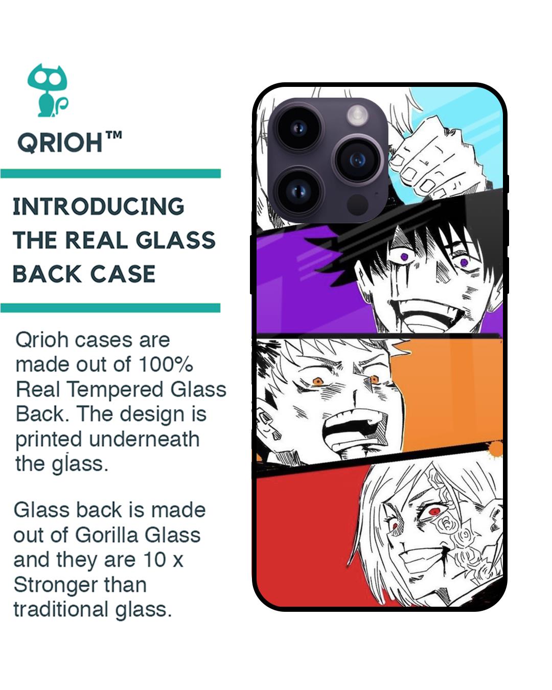Shop Anime Sketch Premium Glass Case for Apple iPhone 14 Pro Max (Shock Proof,Scratch Resistant)-Back