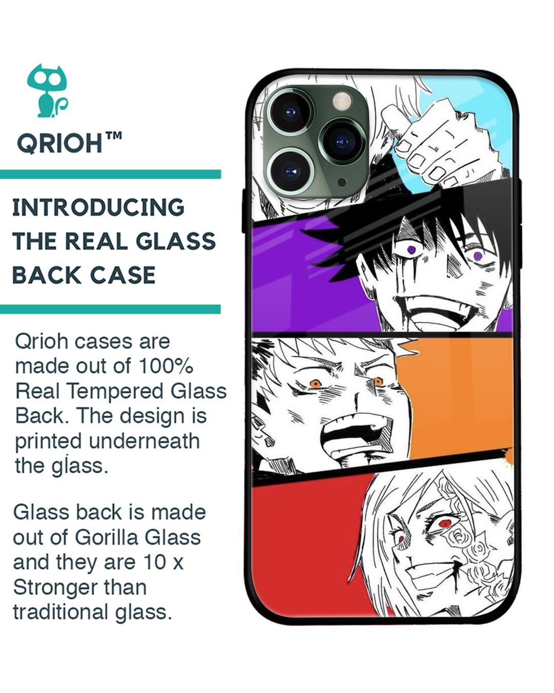 Shop Anime Sketch Premium Glass Case for iPhone 11 Pro (Shock Proof, Scratch Resistant)-Back