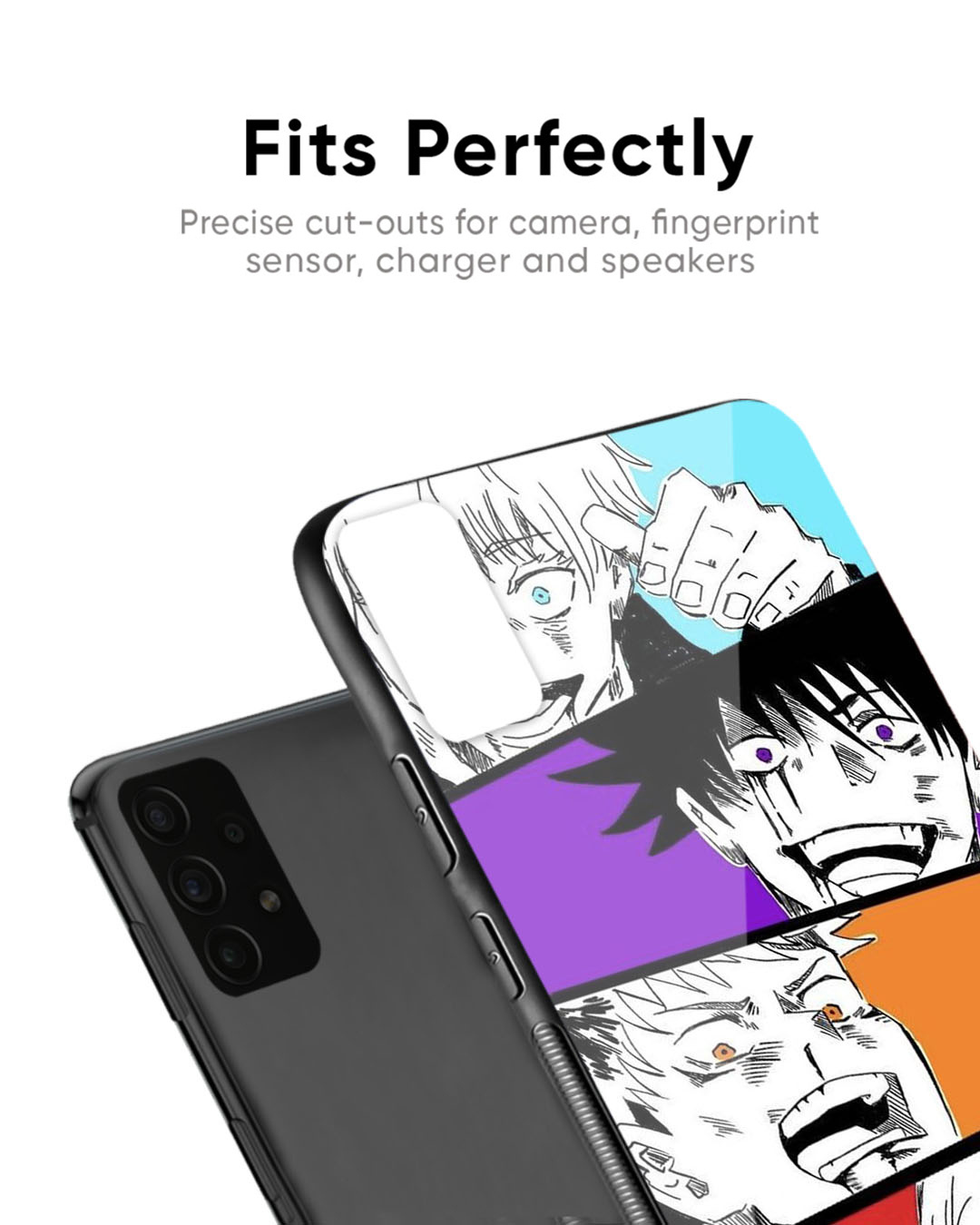 Shop Anime Sketch Premium Glass Case for Realme 11 Pro+ 5G (Shock Proof, Scratch Resistant)-Back