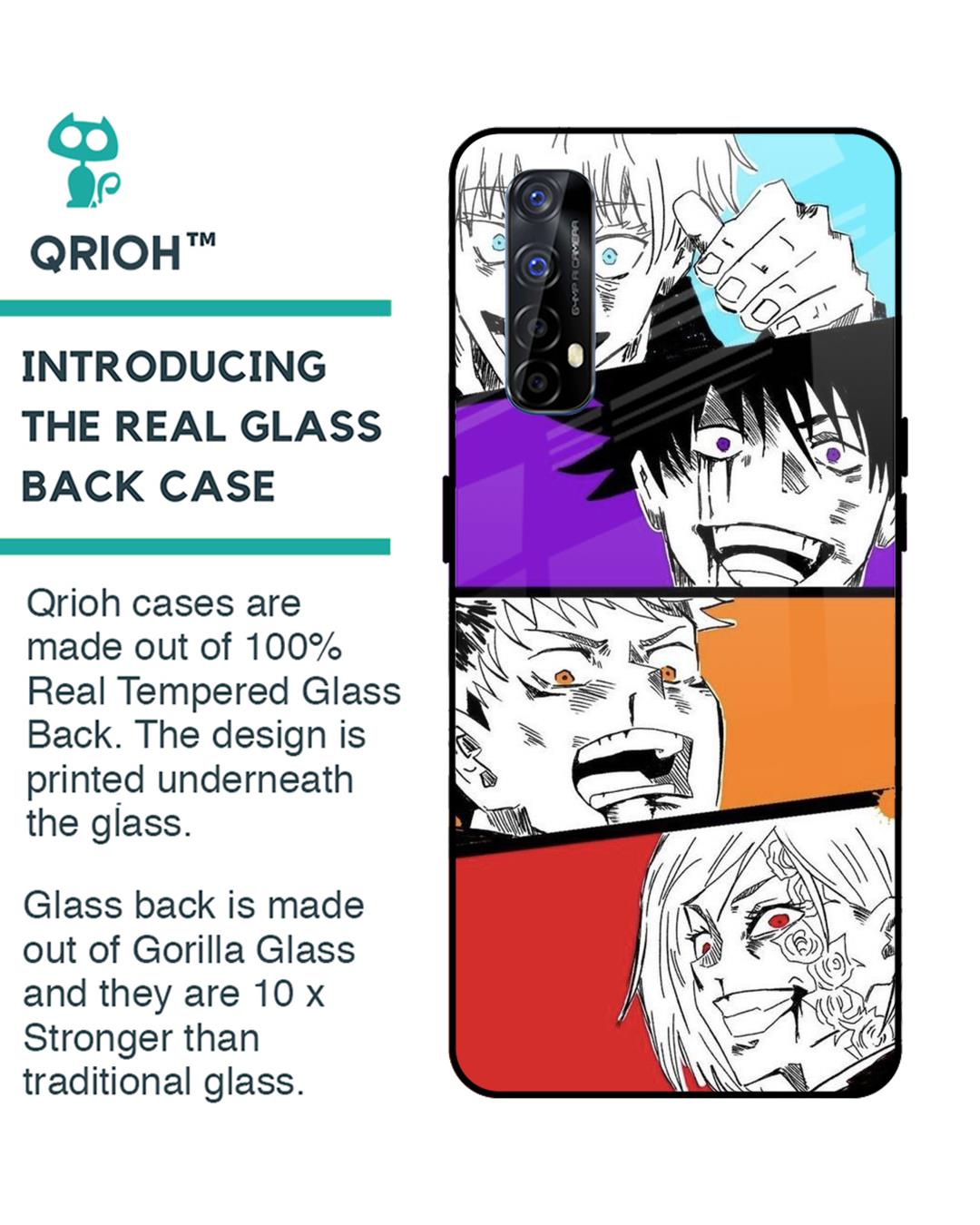 Shop Anime Sketch Premium Glass Case for Realme Narzo 20 Pro (Shock Proof, Scratch Resistant)-Back