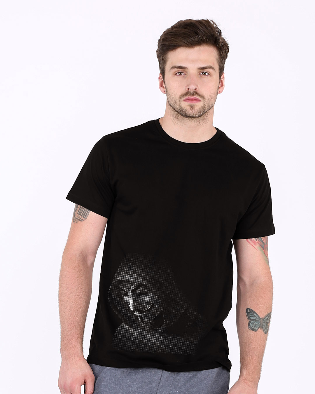 Shop Anonymous Hood Half Sleeve T-Shirt-Back