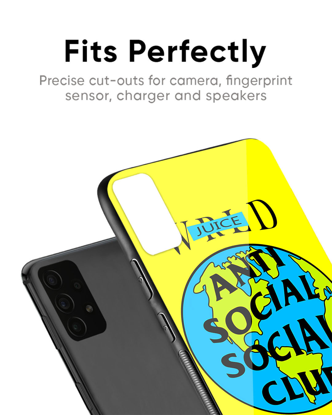 Shop Anti Social Club Premium Glass Case for Apple iPhone SE 2020 (Shock Proof, Scratch Resistant)-Back