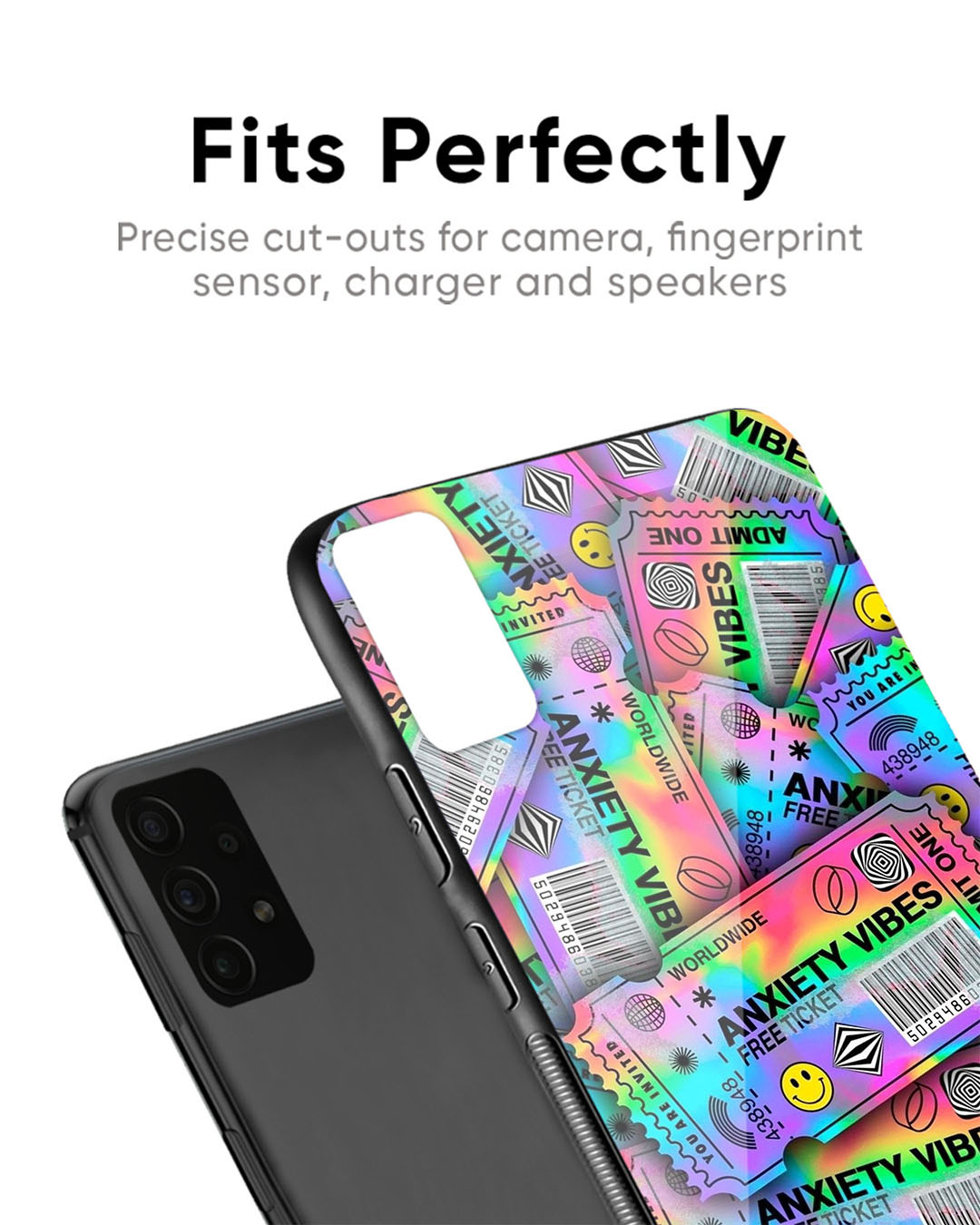Shop Anxiety Vibes Ticket Premium Glass Case for OnePlus 7 Pro (Shock Proof, Scratch Resistant)-Back
