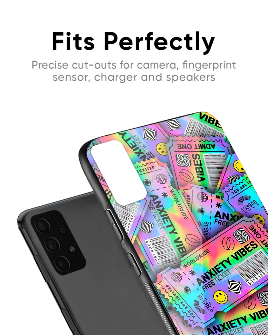 Shop Anxiety Vibes Ticket Premium Glass Case for Realme 12 Pro 5G(Shock Proof, Scratch Resistant)-Back