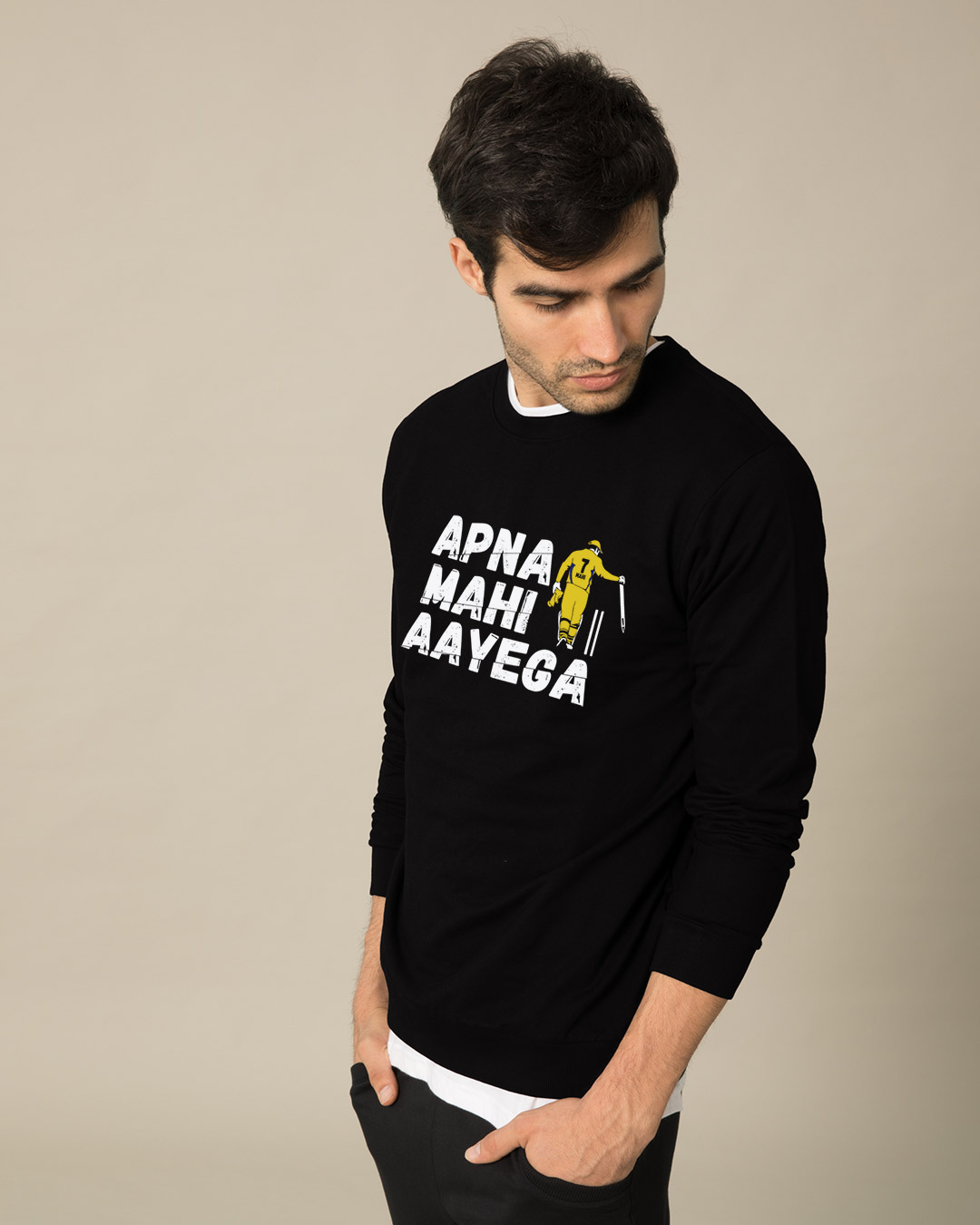 Shop Apna Mahi Aayega Light Sweatshirt-Back