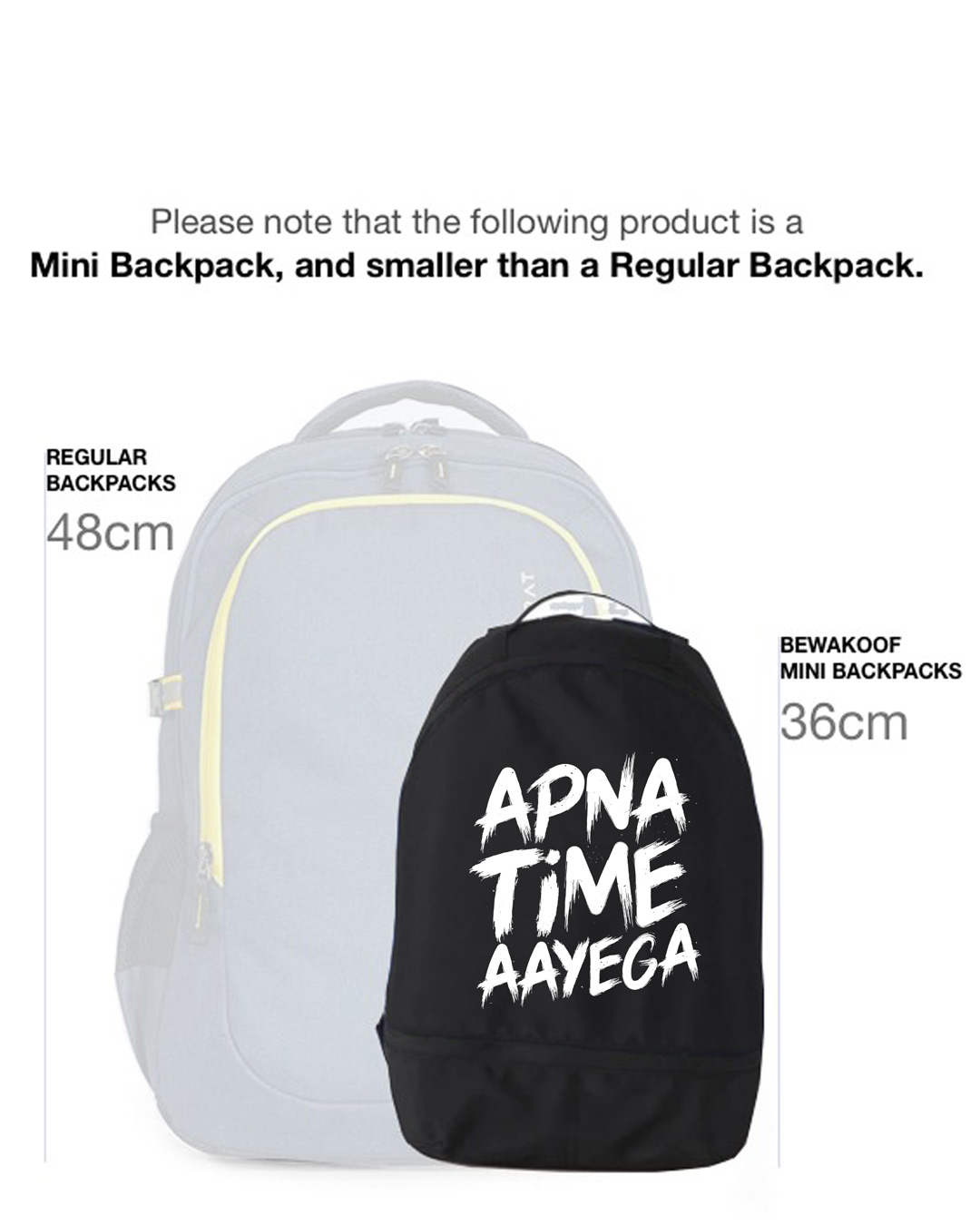 Shop Apna Time Ayega Small Backpack-Back