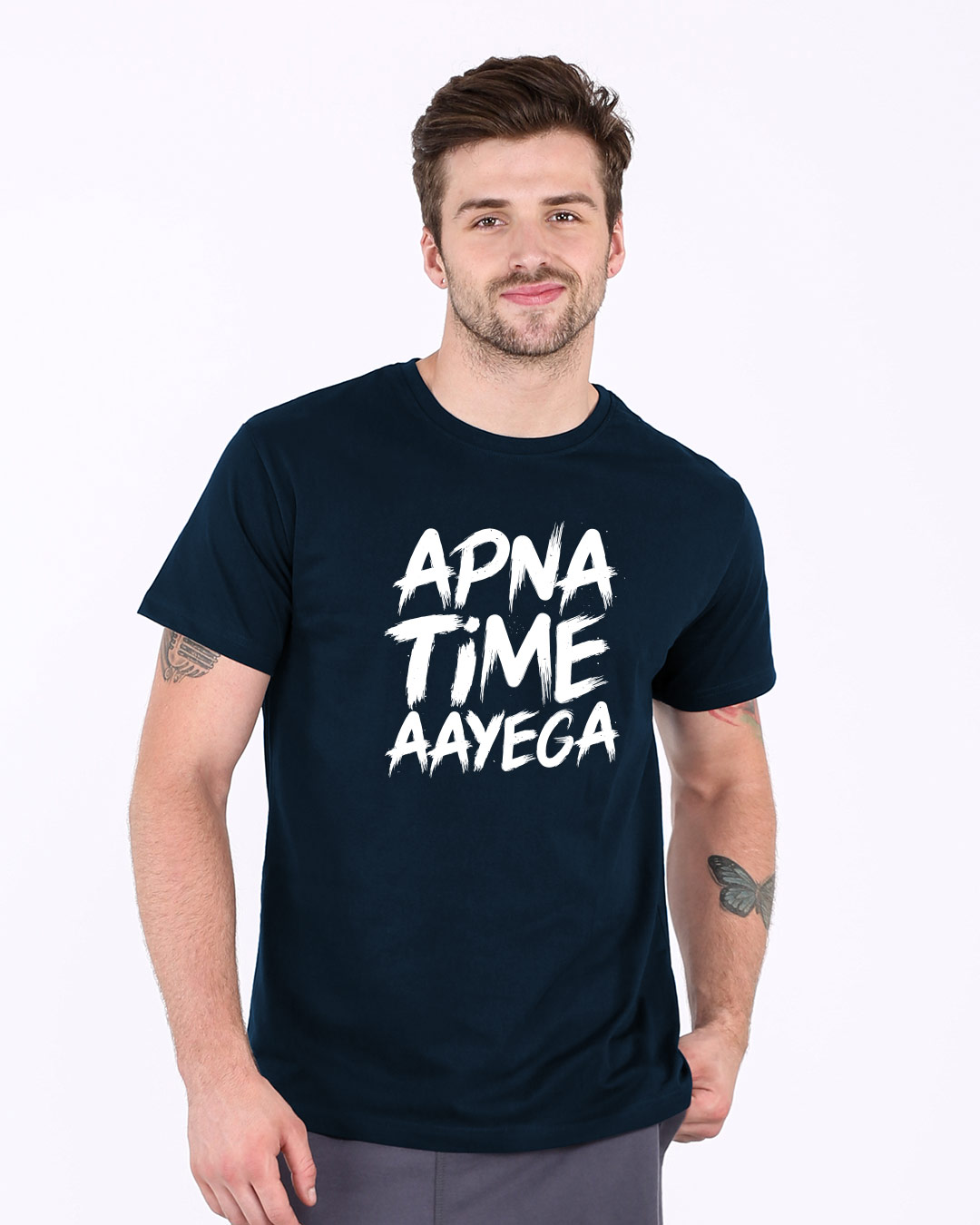 Shop Apna Time Ayega Half Sleeve T-Shirt-Back