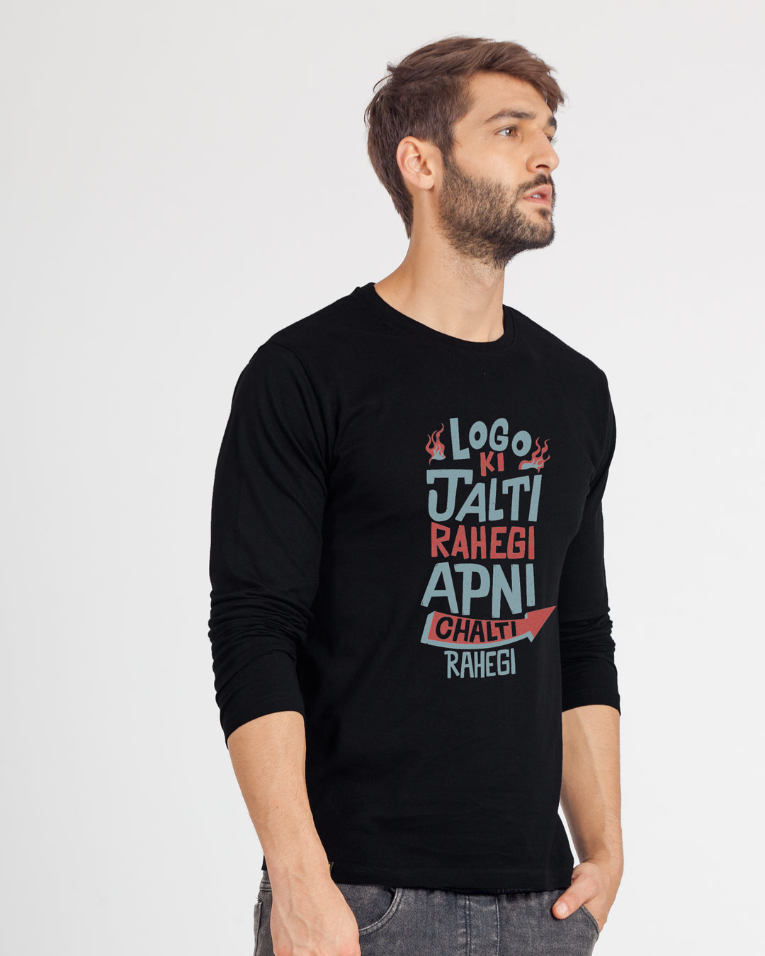 Shop Apni Chalti Rahegi Full Sleeve T-Shirt-Back
