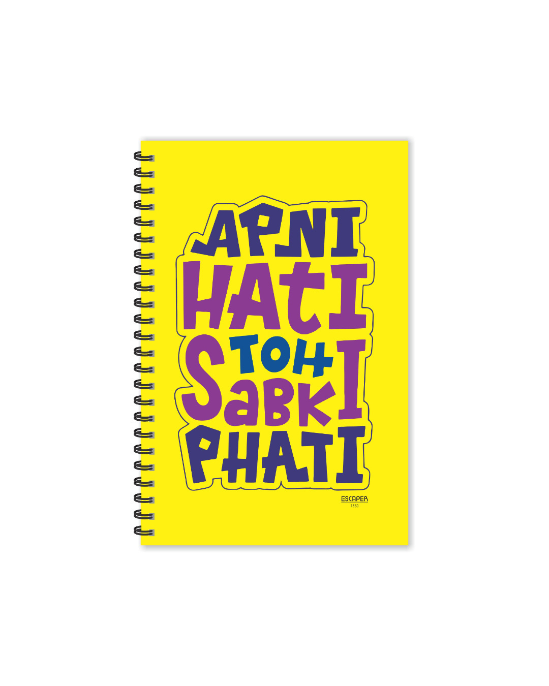 Shop Apni Hati To Sabki Phati Designer Notebook (Soft Cover, A5 Size, 160 Pages, Ruled Pages)-Back