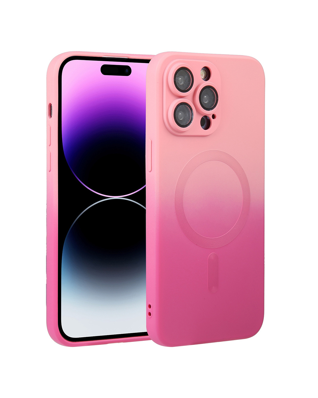 pink apple silicone case iphone 14 pro max