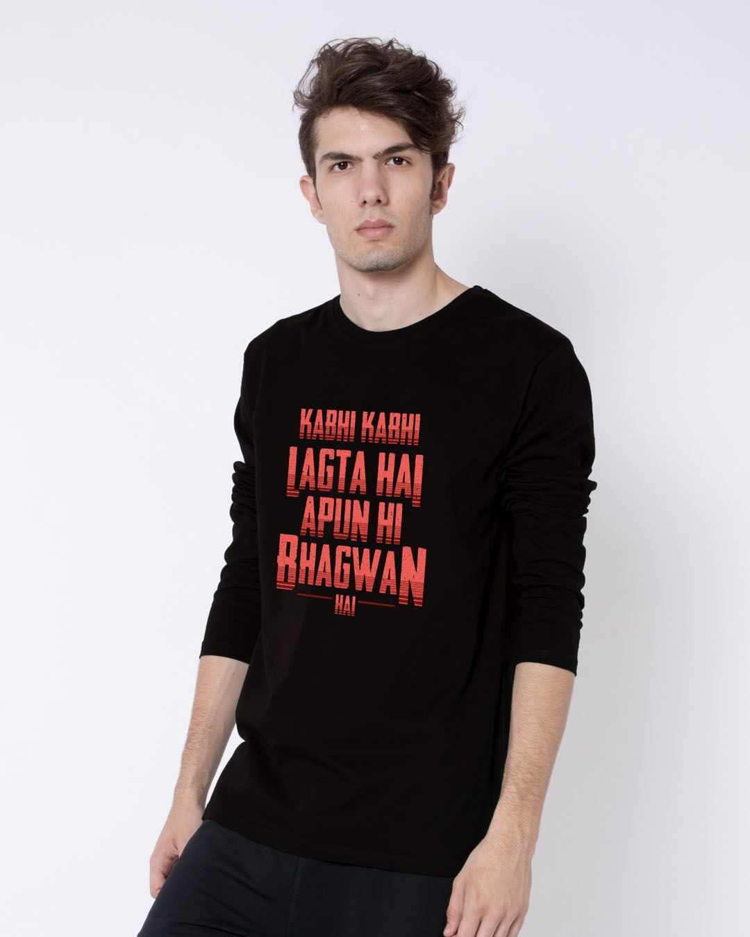 Shop Apun Hi Bhagwan Full Sleeve T-Shirt-Back