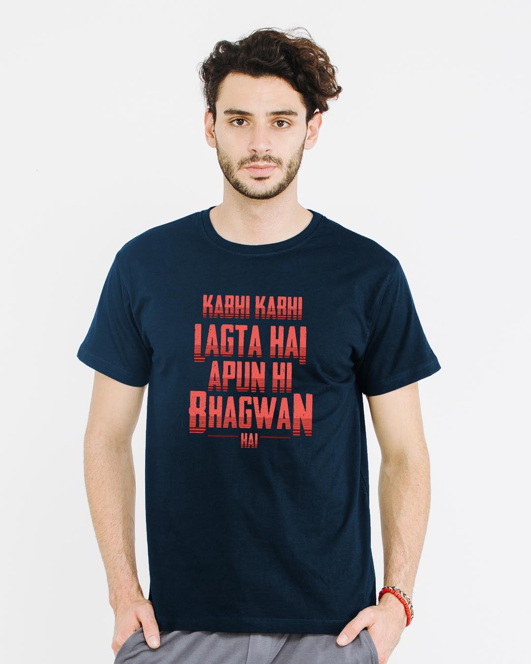 Shop Apun Hi Bhagwan Half Sleeve T-Shirt-Back