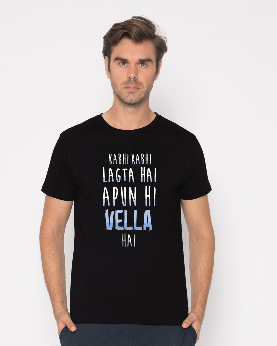 Shop Apun Hi Vella Half Sleeve T-Shirt-Back