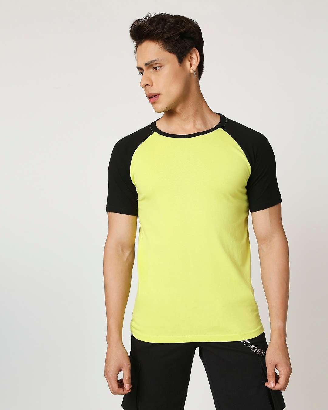 Shop Men's Arcade Green Raglan Sleeve T-shirt-Back