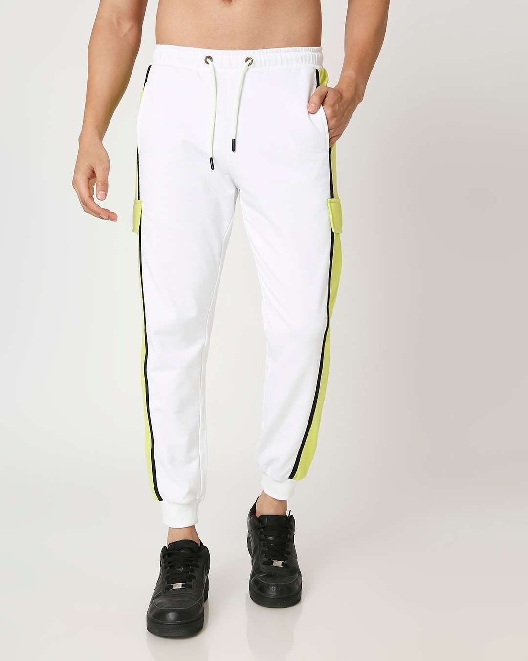 Shop Arcade Green Side Panel Casual Jogger-Back