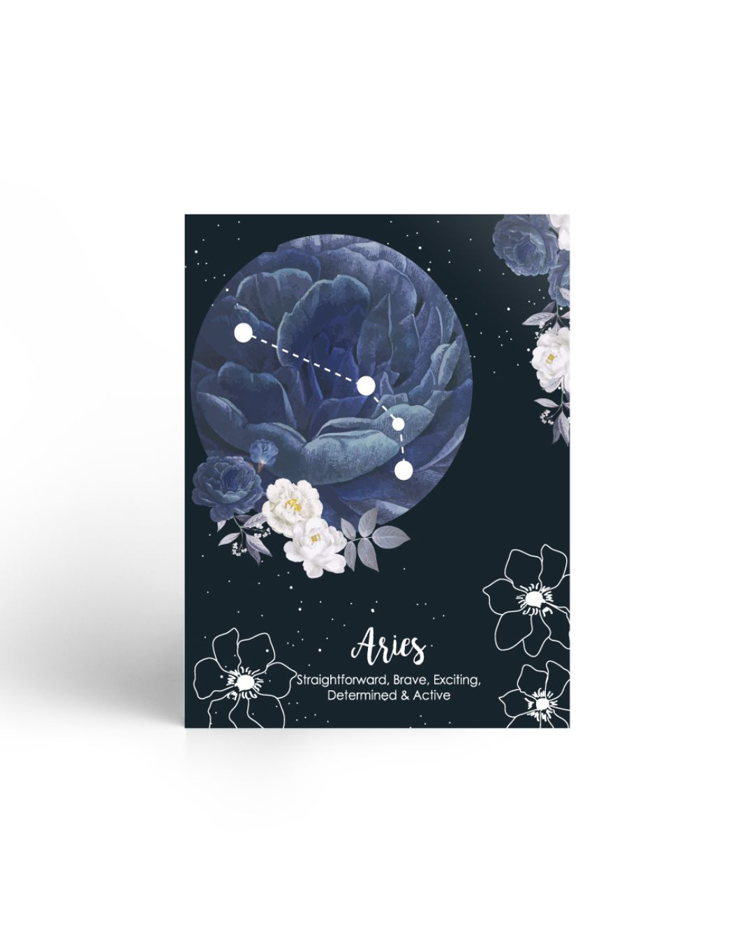 Shop Aries Zodiac Sign Designer Notebook (Hardbound, A5 Size, 72 Pages, Ruled Pages)-Back
