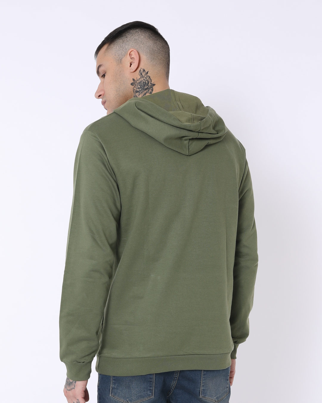 plain olive green hoodie