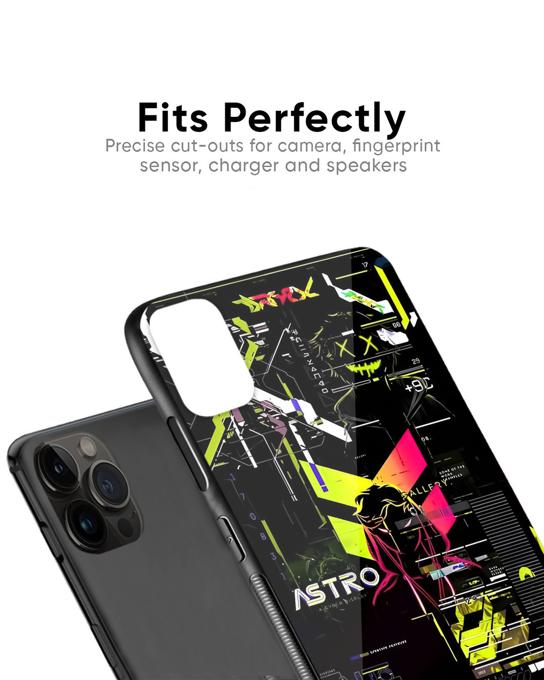 Shop Astro Glitch Premium Glass Case for Apple iPhone 7 (Shock Proof, Scratch Resistant)-Back