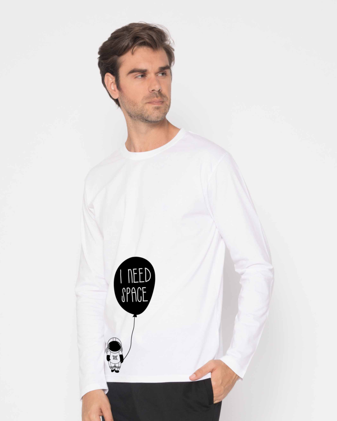 Shop Astro Space Full Sleeve T-Shirt-Back