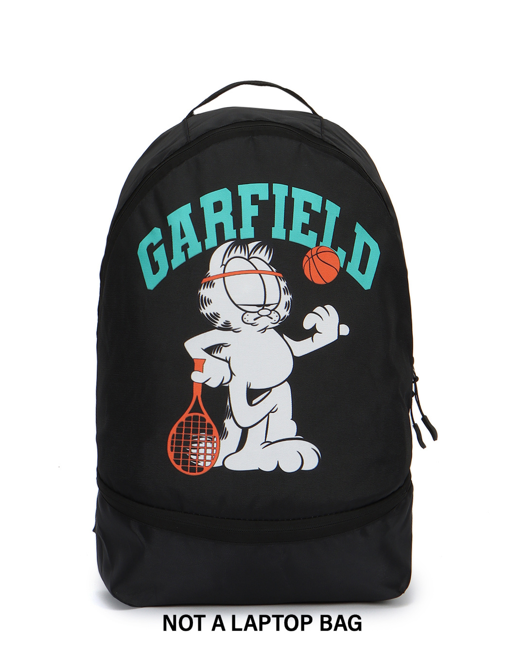 Shop Unisex Black Athlete Garfield Small Backpack-Back