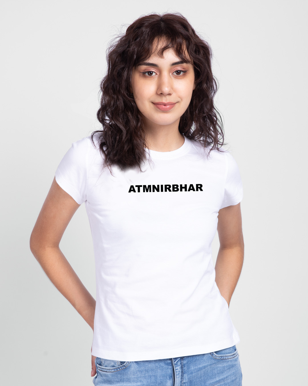 Shop Atma Nirbhar Men's Printed T-shirt-Back