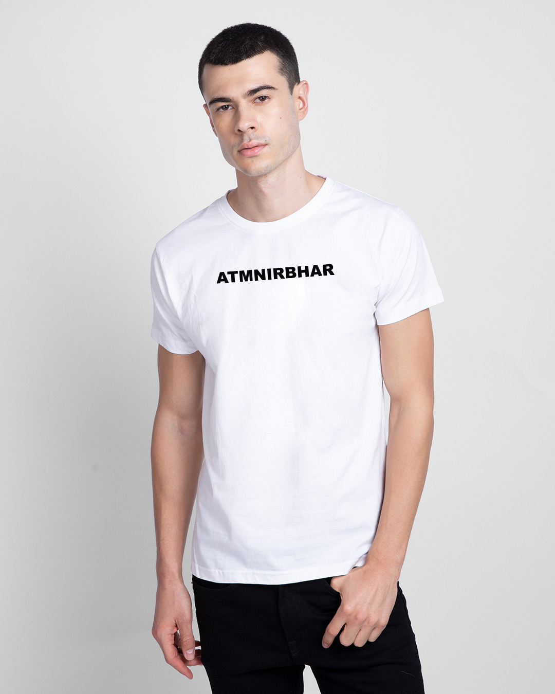 Shop Atma Nirbhar Men's T-Shirt-Back