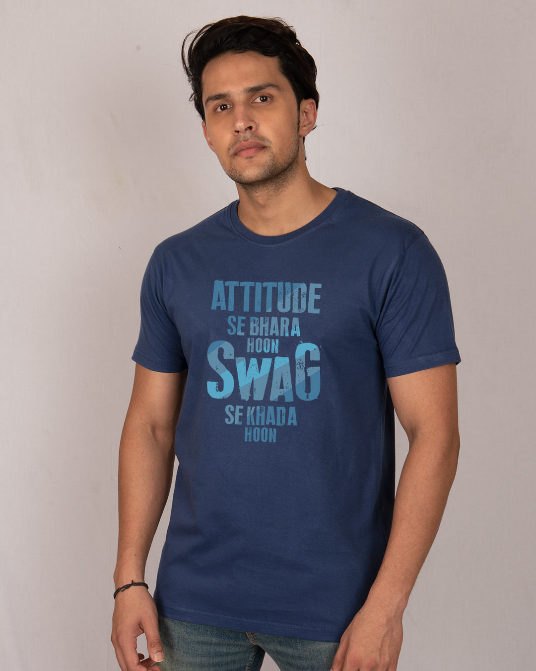 Shop Attitude Aur Swag Half Sleeve T-Shirt-Back