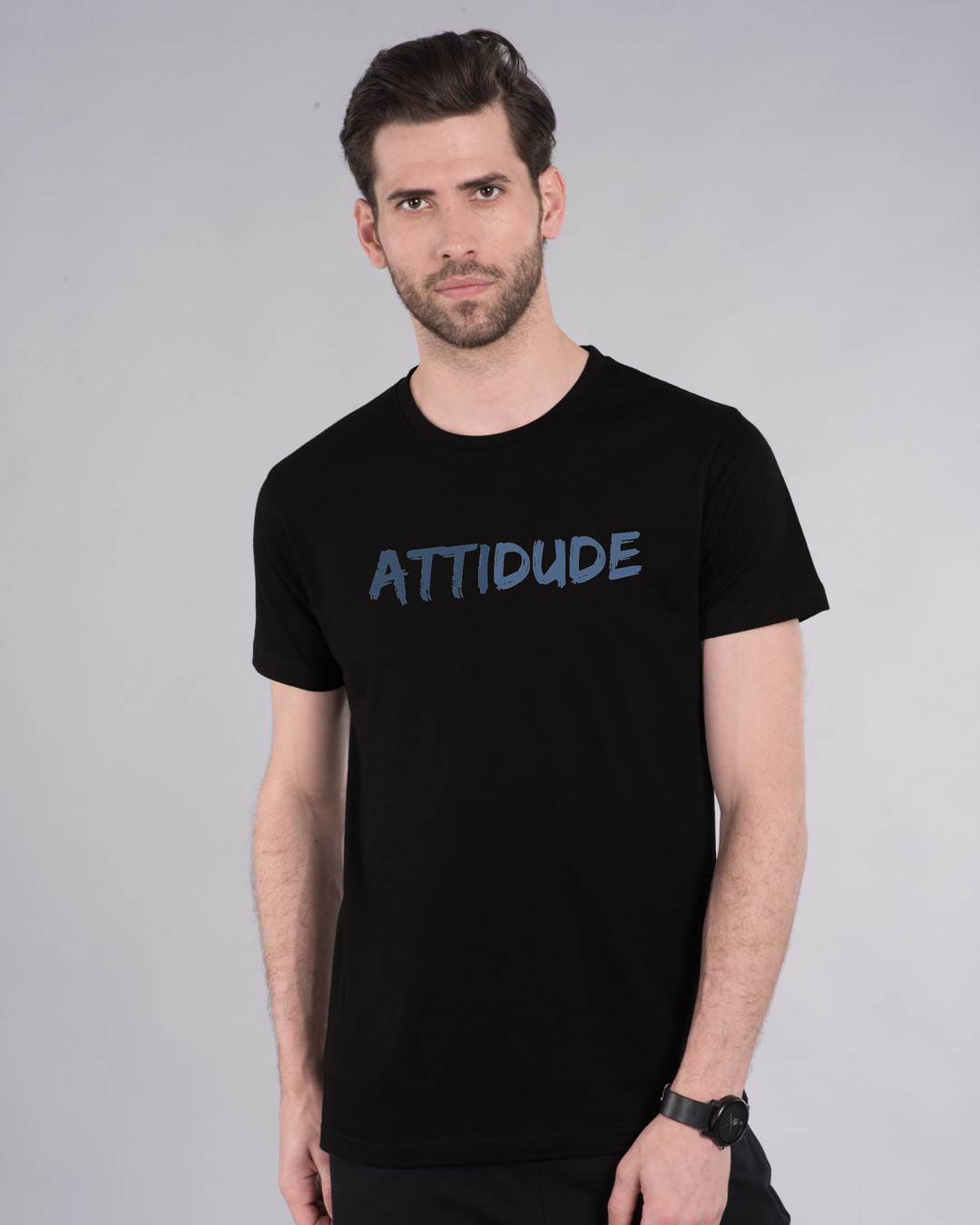 Shop Attitude Dude Half Sleeve T-Shirt-Back