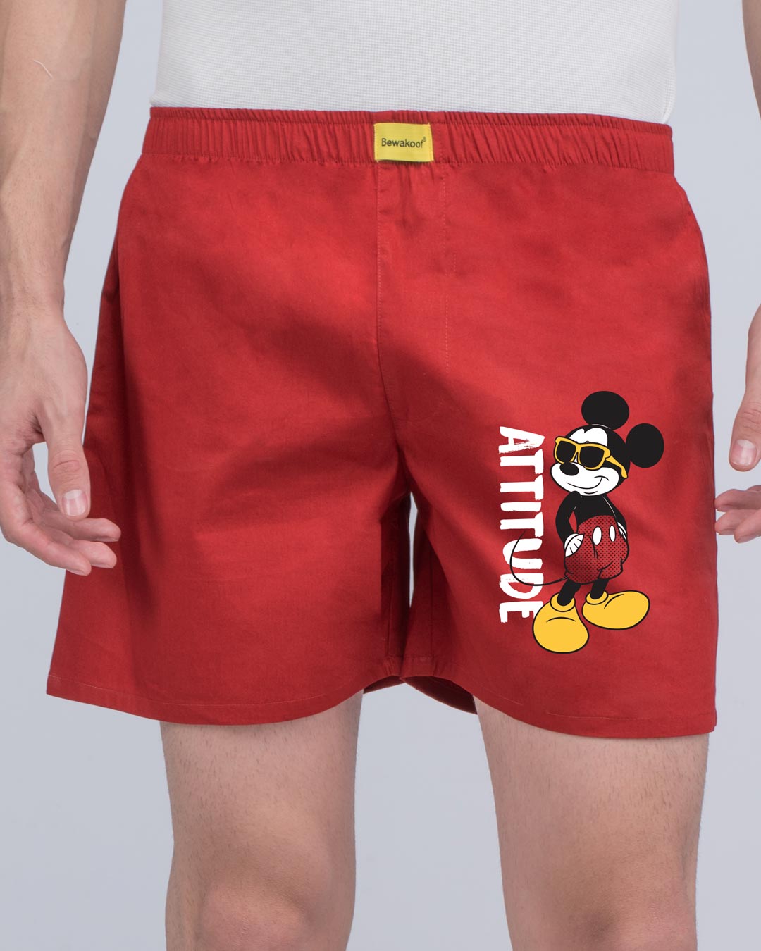 Shop Attitude Mickey Side Printed Boxer (DL)-Back