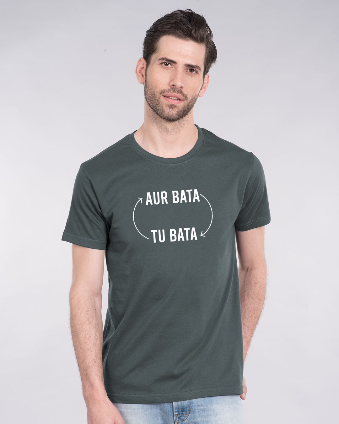 Shop Aur Bata Tu Bata Half Sleeve T-Shirt-Back