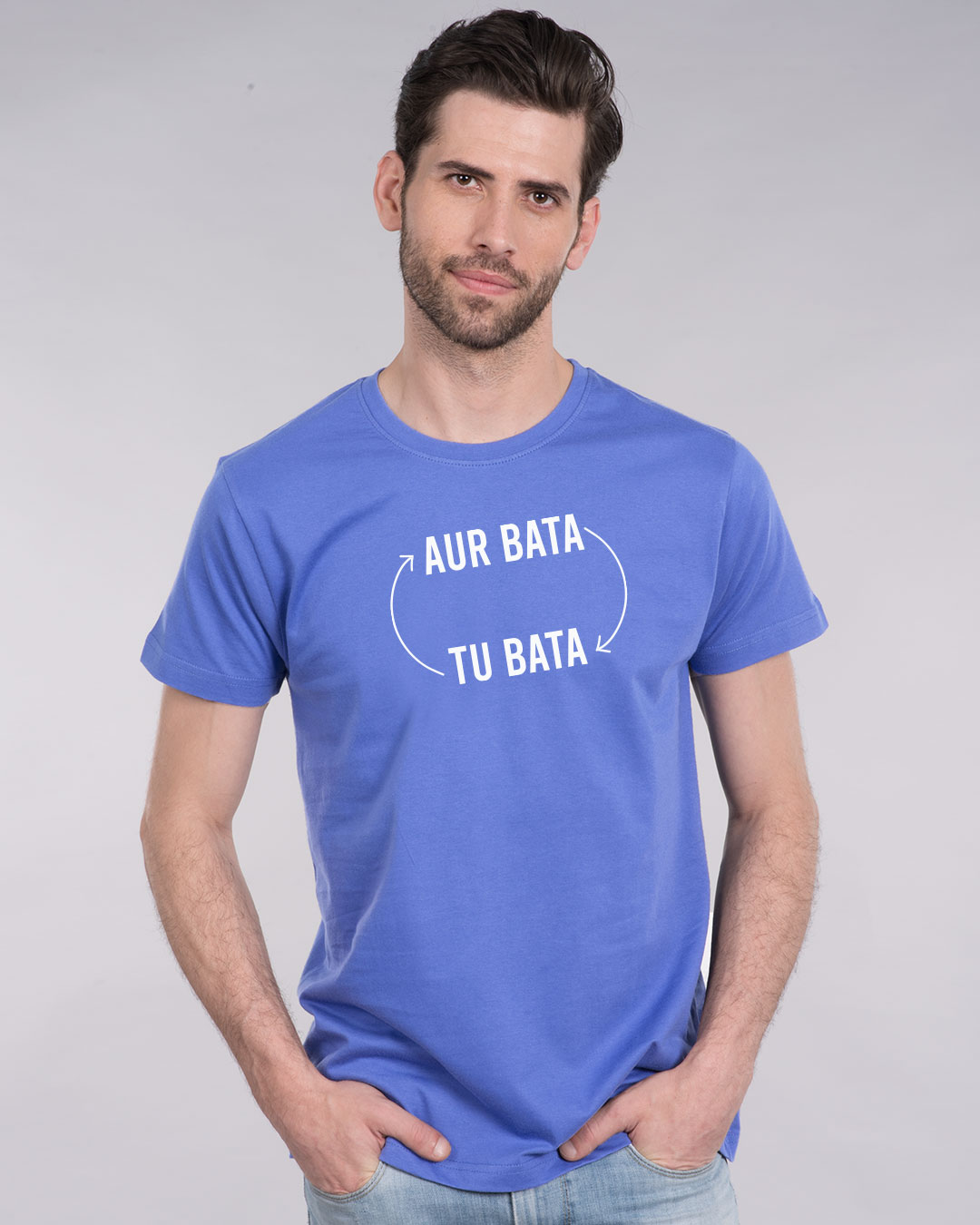 Shop Aur Bata Tu Bata Half Sleeve T-Shirt-Back