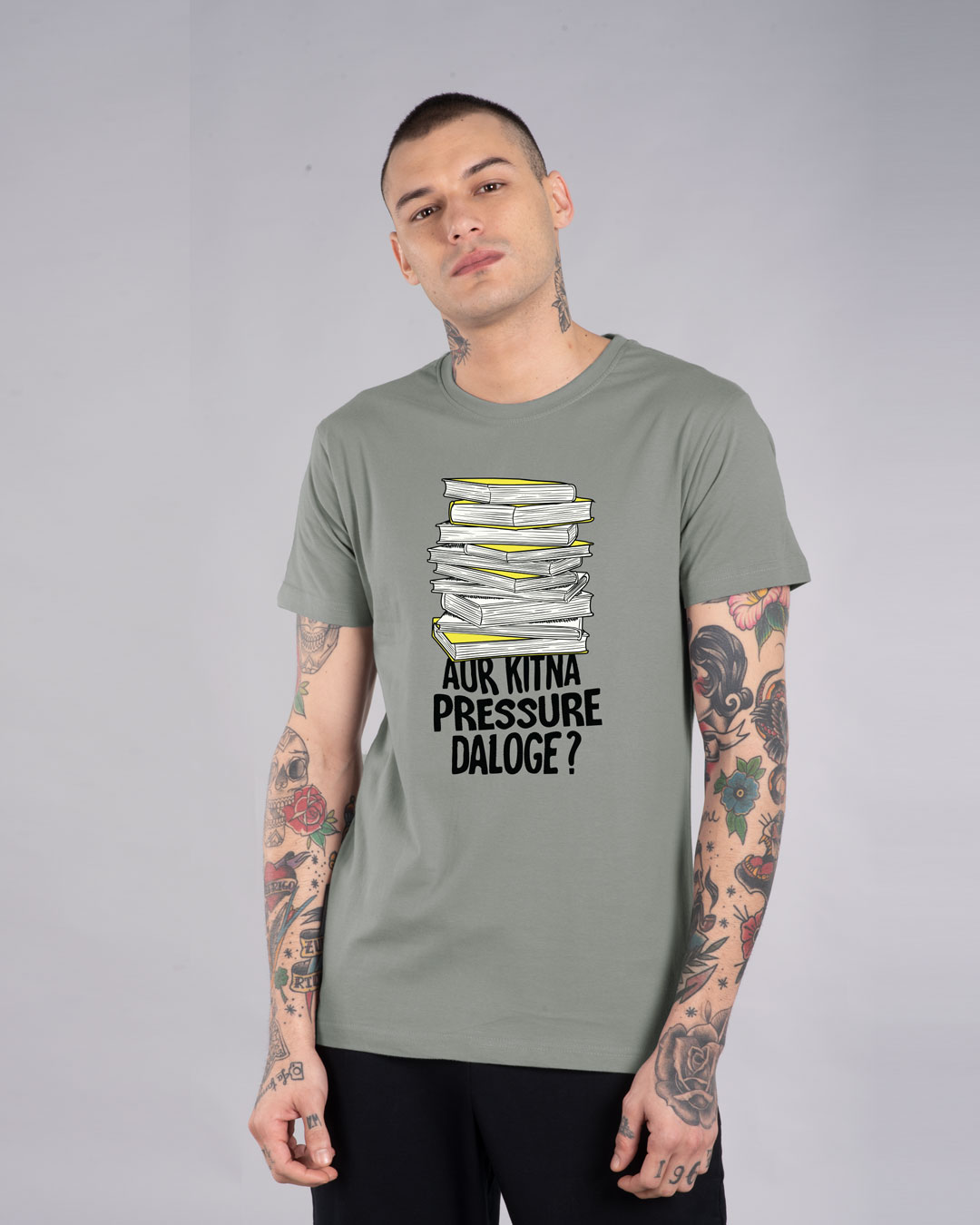 Shop Aur Kitna Pressure Half Sleeve T-Shirt-Back