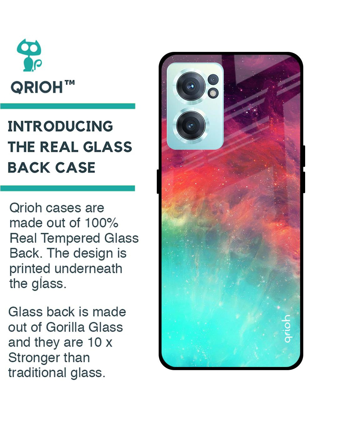 Shop Aura Printed Premium Glass Cover for OnePlus Nord CE 2 5G (Shock Proof, Lightweight)-Back