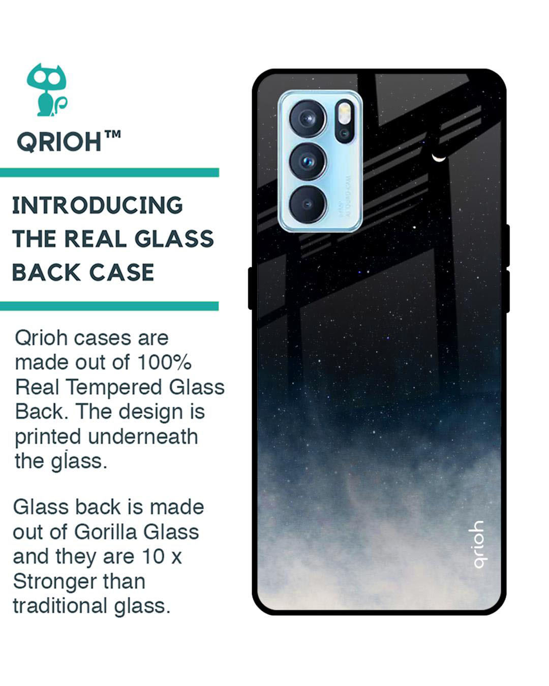 Shop Aura Printed Premium Glass Cover for Oppo Reno 6 5G (Shock Proof, Lightweight)-Back