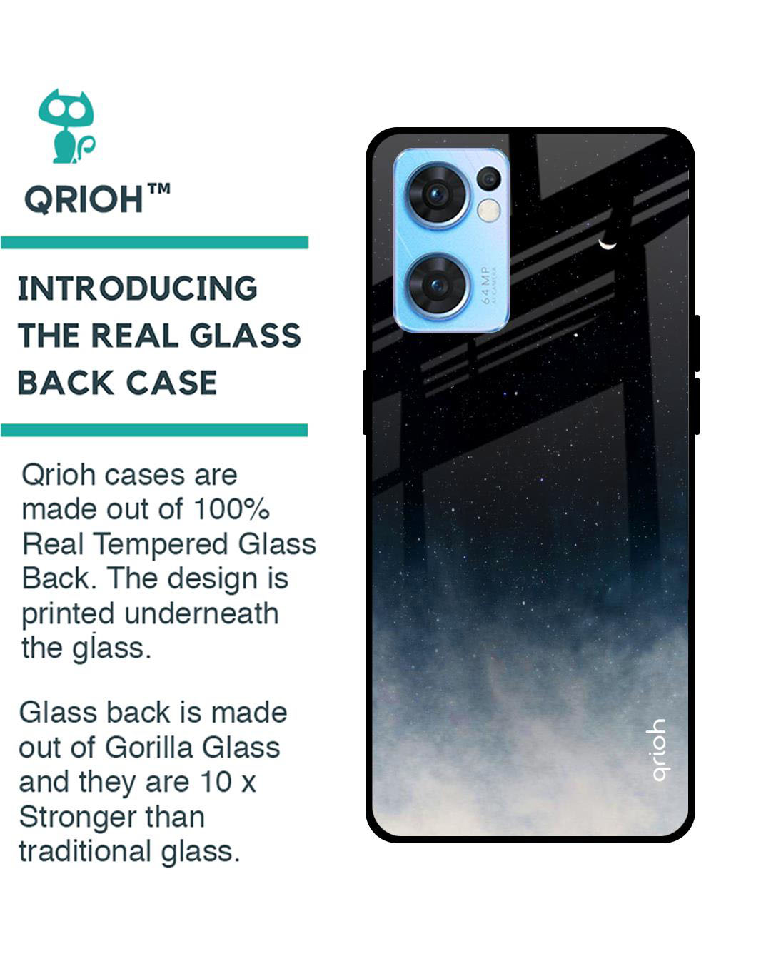 Shop Aura Printed Premium Glass Cover for Oppo Reno 7 5G (Shock Proof, Lightweight)-Back
