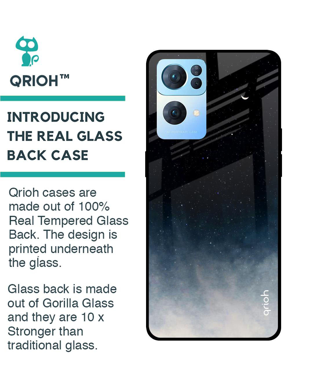 Shop Aura Printed Premium Glass Cover for Oppo Reno 7 Pro 5G (Shock Proof, Lightweight)-Back